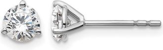 Diamond2Deal 14k White Gold 3/4 ct Round Lab Grown Diamond Stud Earrings VS Clarity, D-E Color