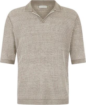 Ballantyne Gingham Polo - Heren - Polos - Grijs - XL - Tops