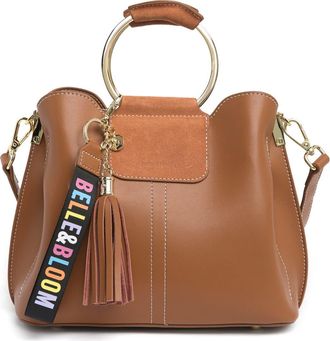 Belle & Bloom Twilight Leather Cross Body Bag in Brown/brown Suede at Nordstrom
