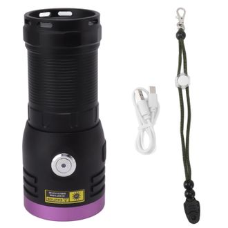 OEM Linterna Uv Con Longitud De Onda De 365 Nm, Fabricada En Aleaci&oacute;n De Aluminio, Usb Tipo C, 60 W, Para Detectar Orina De Gato Y Manchas Secas