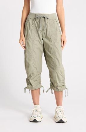 DKNY Peached Poplin Convertible Utility Pants in Bay Leaf at Nordstrom Rack, Size X-Large