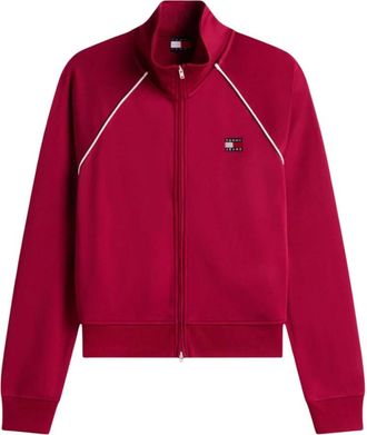 Tommy Jeans Zip-throughs, female, Red, M, Crew Neck Sweatshirt
