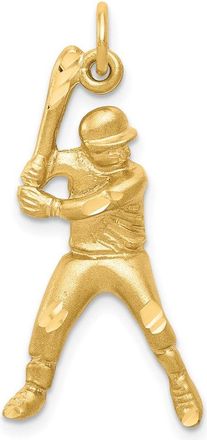 Diamond2Deal 10k Yellow Gold Baseball Charm