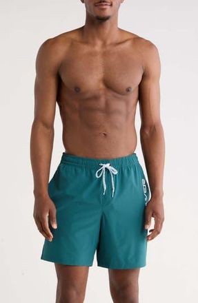 Quiksilver Wind Logo Volley Swim Trunks in Mediterranean at Nordstrom Rack, Size X-Large