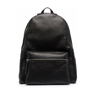 Orciani Backpacks, male, Black, Size: ONE SIZE Leather Backpack