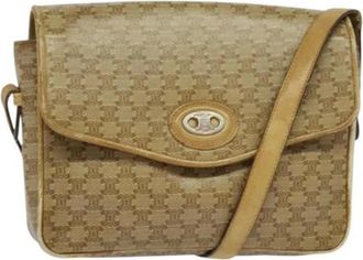 Celine Pre-owned Leather celine-bags - Dames - Vintage Schoudertas - Beige - ONE Size - Leer - Vintage