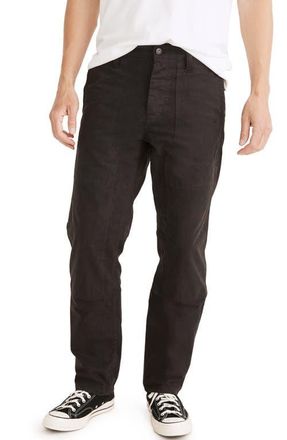 Madewell Mens Relaxed Straight Leg Workwear Pants in Black Coal at Nordstrom, Size 35