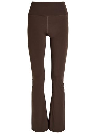 Vuori Clothing All The Feels Flared Stretch-jersey Leggings - Brown - S (UK8-10 / S)