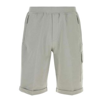C.P. Company Casual Shorts, male, Gray, Size: S Stretch Cotton Bermuda Shorts