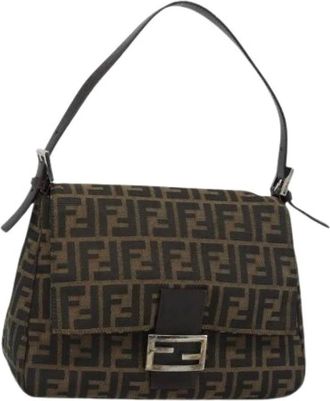 Fendi Pre-owned Zucca Canvas Shoulder Bag - - Pre-owned - Donna - Marrone - ONE SIZE