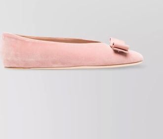 Ferragamo velvet bow flat round toe ballerina