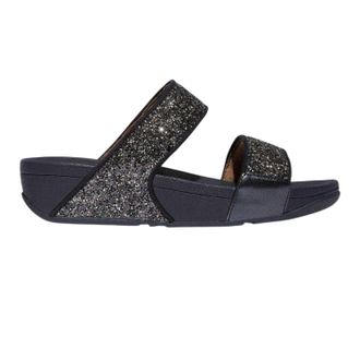 FitFlop Fitflop Womens/Ladies Lulu Glitter Standard Wedge Sliders (Navy) - Size UK 6