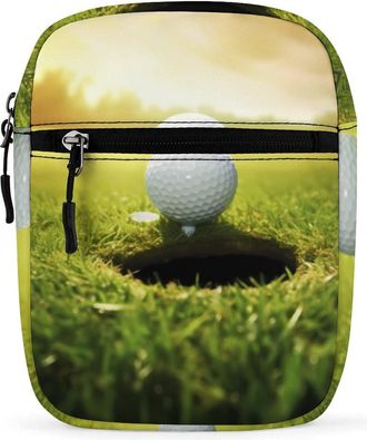 Generic Golf Ball Near Hole Crossbody Bag Adjustable Satchel Cute Shoulder Bag Lightweight Sling Bags