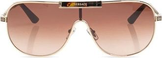 Versace Ve 2293 Zonnebrillen - Heren - Zonnebrillen - Geel - 40 MM - Leer - Accessoires