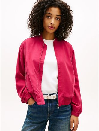Tommy Hilfiger Womens Lightweight Bomber - Red - XXL