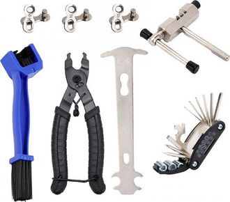 OEM Juego De Herramientas 5 En 1 Para Cadena De Bicicleta: Rompecadenas, Alicates Perforadores, Reparaci&oacute;n De Eslabones