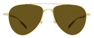 Montblanc MB0235S Classic Pilot Metal Sunglasses - Gold
