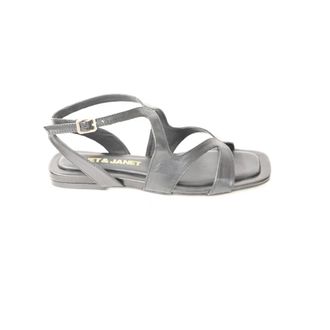Janet & Janet Flat Sandals - female - Janet & Janet - Flat Sandals - Black - 5 UK - Shoes