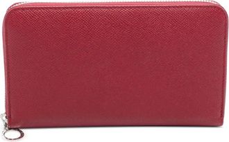 Bulgari 2010-2025 Leather Zip Around Wallet long wallets - women - Calf Leather/Leather - One Size - Red