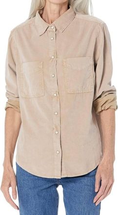 Dylan Cord Tucker Shirt In Laguna Wood