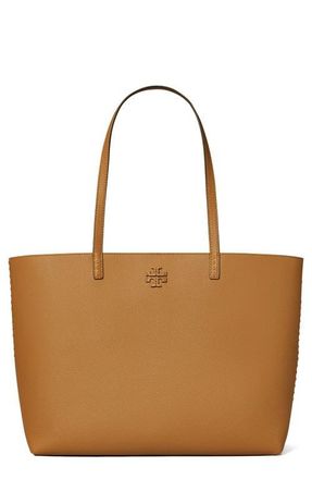Tory Burch McGraw Leather Tote in Tiramisu at Nordstrom
