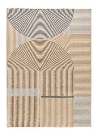 Atticgo Alfombra geom&eacute;trica beige/gris 200x290 cm