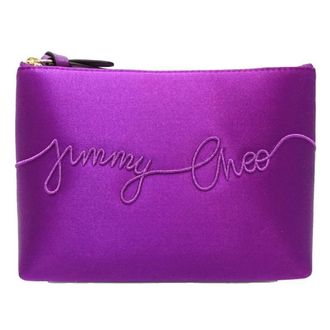 Jimmy Choo London Purple Satin Pouch (Pre-Owned)