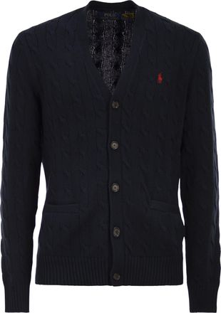 Polo Ralph Lauren Baumwoll-Cardigan mit Zopfmuster