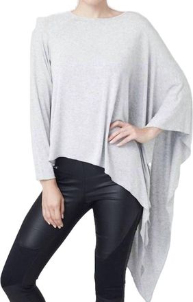 Angel Asymmetrical Tunic Top In Gray