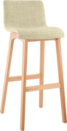 Clp Clp - Taburete Hover Con Base De Madera Crema