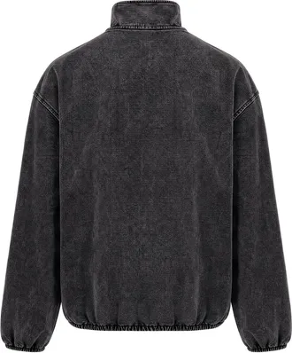 Diesel Mens Bomber Jacket Black-Denim Cotton Sweatshirts Black/denim Sweater