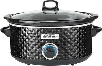 Brentwood 3.5QT Diamond Pattern Slow Cooker in Black at Nordstrom