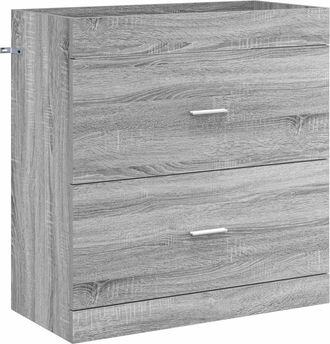 vidaXL Gabinete De Ba&ntilde;o Debajo Del Lavabo Sonoma Gris Vidaxl