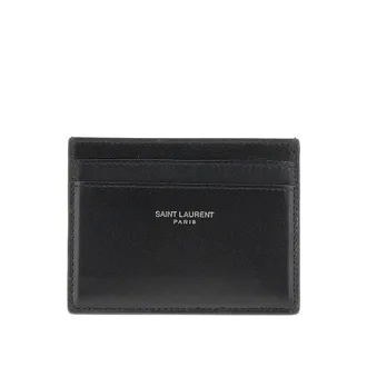 Saint Laurent Leather cardholder with logo Man One Size
