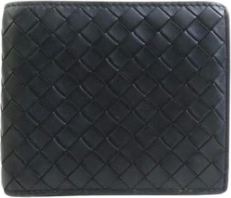Bottega Veneta Pre-owned Wallets, male, Black, Size: ONE SIZE Pre-owned Intrecciato Bi-fold Wallet