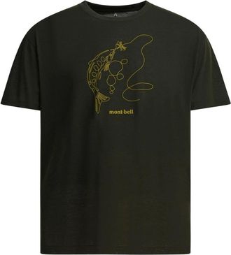 Montbell Wickron Single-Line T-Shirt - Heren - T-shirts - Groen - S - Polyester - Tops