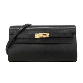 Herm&egrave;s Black Chain/Shoulder Wallet (Pre-Owned)