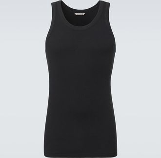 Auralee Ribbed-knit cotton tank top