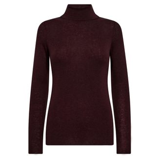 Mos Mosh MMBouch Rollneck Knit - Dames - Coltruien - Bruin - L - Wol - Truien & Vesten