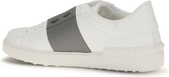Valentino Garavani Mens Open Sneakers White-Dark Steel Trainers White/dark