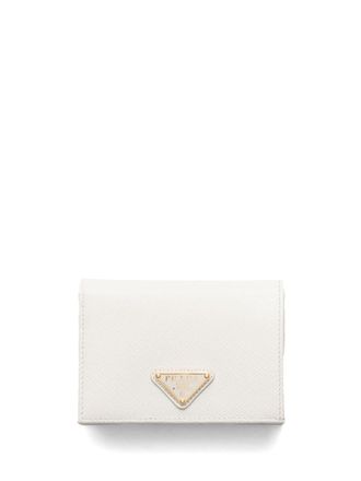 Prada Portafoglio con logo - Bianco
