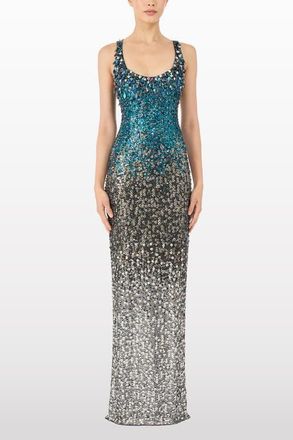 Jenny Packham Decora Sequin-Embellished Maxi Dress in Liquorice at Nordstrom, Size 14 Uk