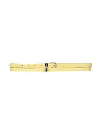 Alexander McQueen Yellow Textured Buckle Belt