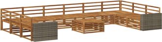 vidaXL Juegos De Sof&aacute;s 11 Uds. Madera De Acacia S&oacute;lida Vidaxl