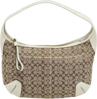 Coach Pre-owned Shoulder Bags, female, Beige, Size: ONE SIZE Pre-owned Two-Tone Shoulder Bag