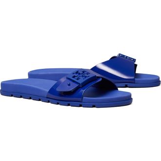 Tory Burch Buckle Slide Sandal in Dark Blue at Nordstrom, Size 10