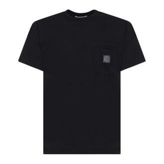Stone Island Compass Patch T-Shirt - Heren - T-shirts - Blauw - XL - Katoen - Tops