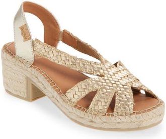 Toni Pons Doris Espadrille Sandal in Platinim at Nordstrom, Size 5.5-6Us