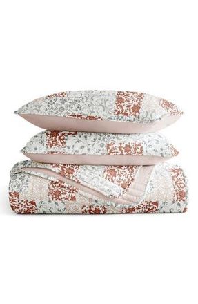 iEnjoy Home 3-Piece Scroll Print Quilt Set - Queen in Blush at Nordstrom Rack