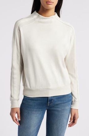 Wit & Wisdom Funnel Neck Knit Top in Heather Ecru at Nordstrom Rack, Size X-Small